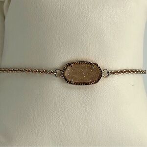 Kendra Scott Elaina Bracelet Gold with Champagne Drusy *see notes* 3048